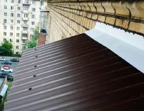 Ремонт кровли балкона профлистом
